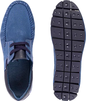 Blaue Mokassins und Slipper für Herren
